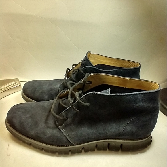 Cole Haan Zerogrand Blue Suede Chukka Boots Men's sz 11M. - Picture 4 of 10